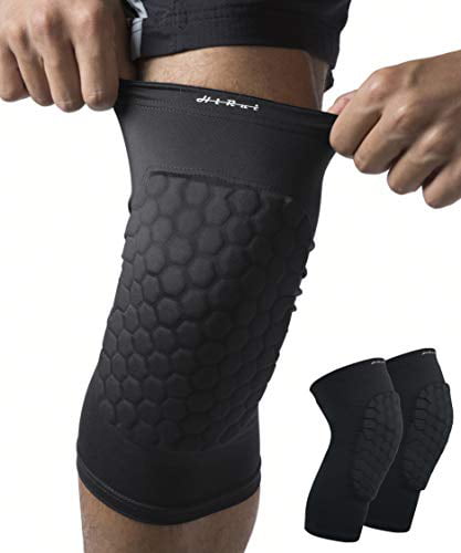 Honeycomb Padded Knee Sleeves Basketball Volleyball Knee Pads Kid Youth & Adult