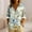 13 Khaki, variant on YueHuiYing Women's Casual Fashion Loose Cute Print Linen T-Shirt Long Sleeve Notched Collar Button-Up Business Top