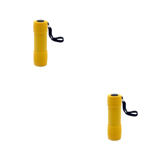 Wosthever Antorcha LED versátil: equipo imprescindible para los entusiastas del aire libre Linterna LED Juego de linternas Portátil Conveniente Amarillo 2Conjunto