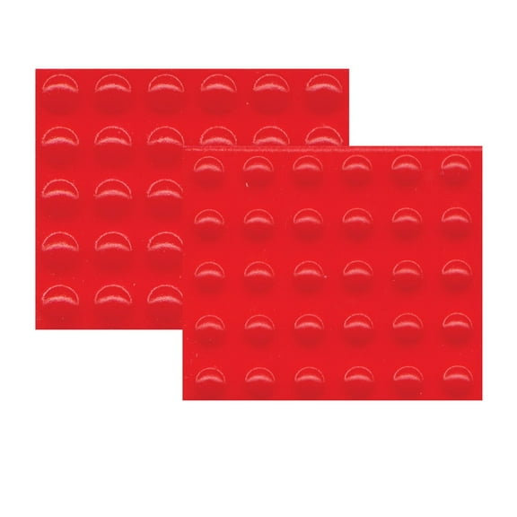 Bump Dots- Mixed-Sm and Med- Round Orange-Red- 60-pk