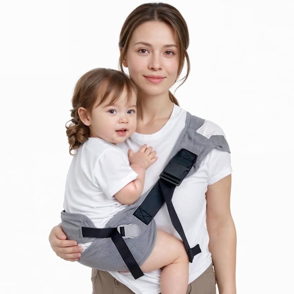 Gilysido Grow and Go All-in-One Breathable Hip Seat Baby Carriers for Toddler , Gray