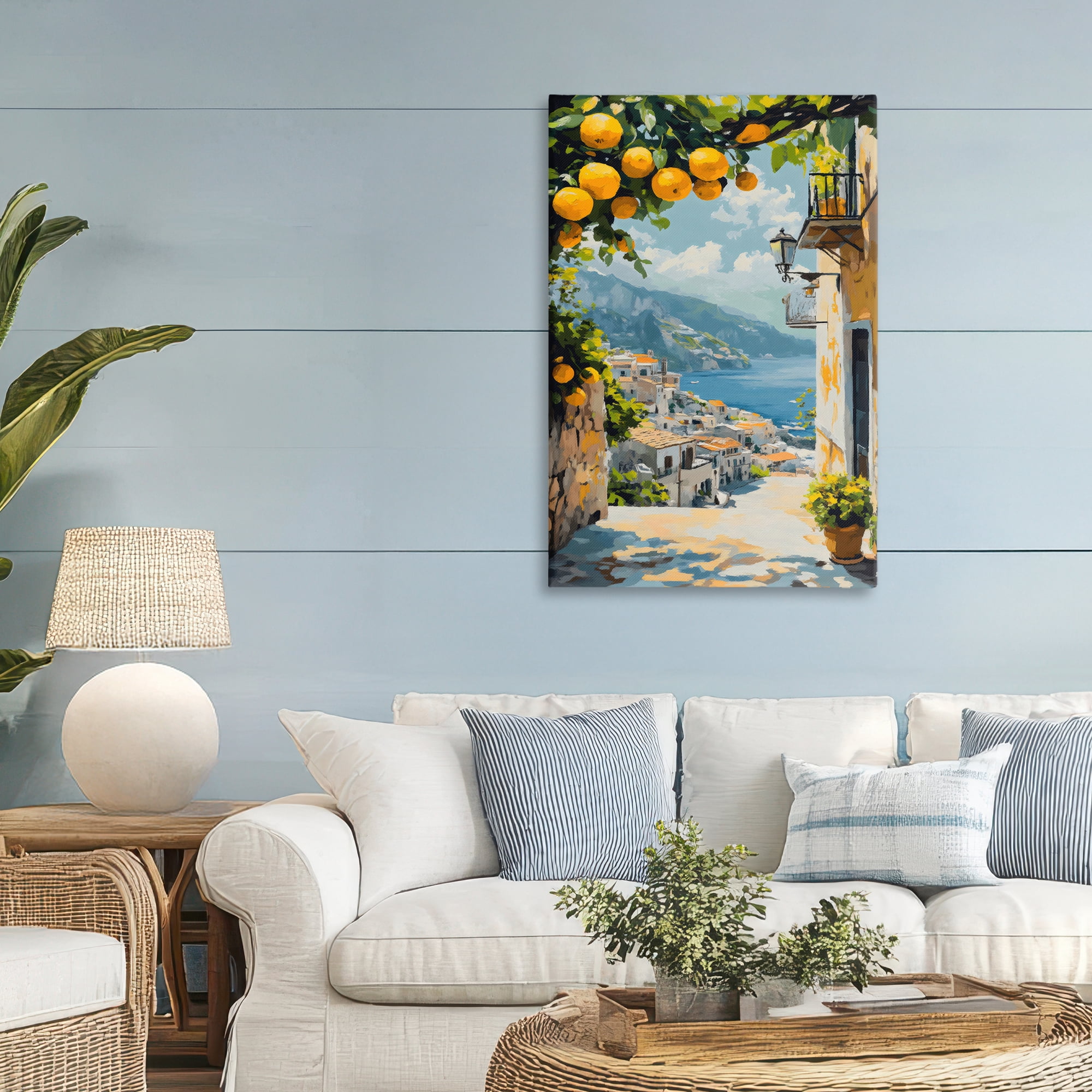 Stupell Industries Lemon Tree Overlooking Coast Canvas Wall Art, design by Creative Studio