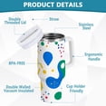 thumbnail image 2 of Yayeee 30oz Stainless Steel Tumbler with Straw and Handle Double-Wall Insulated Travel Water Bottle, Colorful Round, 2 of 8