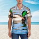 thumbnail image 2 of Fotbe Mallard Duck Swimming In A River Camisa Hawaiana para Hombre Unisex – Camisa Casual de Verano con Botones de Manga Corta de Algodón y Lino,Medium, 2 of 7
