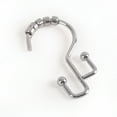 thumbnail image 5 of Utopia Alley Shower Hooks - Double Shower Curtain Rings for Bathroom - Rust Resistant Shower Curtain Hooks for Shower Curtain or Liner - Double Roller Shower Curtain Hooks - Set of 12 Polished Chrome, 5 of 7