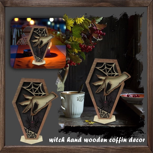 Witch Hand Wooden Decor Wall Decor Or Stand Alone With Base Decoration Creative Props For Living Room Decorations