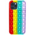 thumbnail image 1 of Push Pop Fidget Toy Phone Case Bubble Wrap Phone Case Liquid Silicone Phone Case for iPhone 12,12 Mini,12Pro,12Pro Max (Rainbow, for iPhone 12/12 Pro), 1 of 7