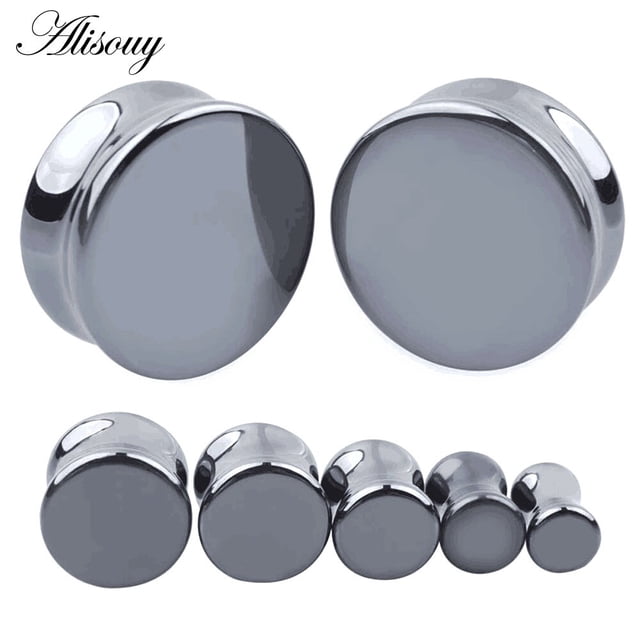 1 unidad de tapones para los oídos de piedra, calibres, pendientes para mujeres y hombres, tapón para los oídos, túnel de carne, Piercing expansor, expansor de oreja, Piercing para el cuerpo, joyería Tan Jianjun unisex