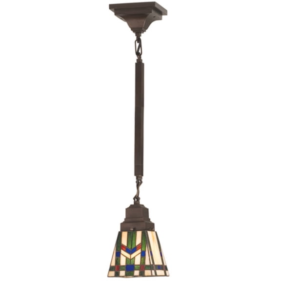 Meyda Tiffany - 20069 - One Light Mini Pendant - Prairie Wheat - Beige Burgundy Lt Blue Green