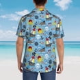 thumbnail image 6 of Fotbe Pirate Marine Animals Hawaiian Shirt for Men Unisex Summer Beach Casual Short Sleeve Cotton Linen Button Down Shirts-Medium, 6 of 9