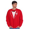 thumbnail image 4 of Vintage Formal Bachelor Party Tuxedo Men's Crewneck Sweatshirt Brisco Brands X, 4 of 6