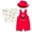 Red / white, variant on Sesame Street Elmo Newborn Baby Boys French Terry Short Overalls T-Shirt and Hat 3 Piece Outfit Set Newborn to Toddler