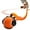 Orange, variant on Interactive Cat Toy for Indoor Cats, Speedy Ball with Tail, Automatic Moving Cat Balls for Bored Indoor Adult Cats, 360°Automatic Rolling Ball Toy, Two Speed Adjustment（Orange）