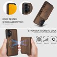 thumbnail image 3 of Allytechgroup Detachable Cards Holder Case for Samsung Galaxy A13 4G, RFID Blocking 2 In 1 Wallet PU Leather Case with Stand Compatible with Magsafe Shockproof Cover for Galaxy A13 4G, Brown, 3 of 5