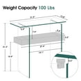 thumbnail image 2 of ivinta Narrow Glass Console Table with Storage Modern Sofa Table Entryway Table Glass Writing Desk Small Computer Desk TV Table Buffet Table Modern Accent Table for Small Space, 2 of 8
