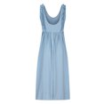 thumbnail image 6 of Besolor Summer Dresses for Women V Neck Sleeveless Sundress Casual Solid Color A-Line Flowy Beach Midi Dresses, 6 of 7