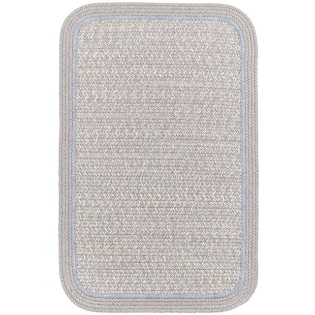 Rhody Rug CC48R096X132S 8 x 11 ft. Casual Comfort Silvermist Banded Braided Rug, Rectangle