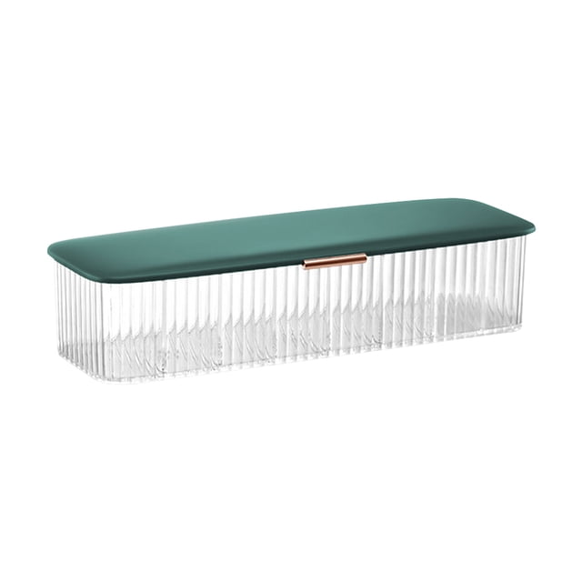 Cateissary Caja de almacenamiento de cables, contenedor transparente ABS, papelería multifunción a prueba de polvo, organizador de de Almacenamiento y organización del hogar Verde