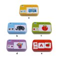 thumbnail image 4 of Bewildely Gran oferta, rompecabezas cognitivos para bebés y niños, juguetes para niños pequeños, caja de hierro, tarjetas, juego a juego, tarjetas Juguetes No.05 Bewildely FN000316-05, 4 of 6