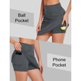 thumbnail image 4 of Pinspark Skorts for Woman with 4 Pockets Golf Skirts Knee Length High Waisted Tennis Skirt Built-in Shorts, 4 of 4
