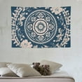 thumbnail image 3 of BCIIG  Blue Sketched Floral Medallion Tapestry, Bohemian Mandala Wall Hanging Tapestries, Indian Art Print Mural for Bedroom Living Room Dorm Home Décor 60x40 Inch（Royal Blue）, 3 of 7