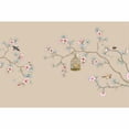 thumbnail image 4 of Idea4wall 4pcs Chinese Style Floral Peel and Stick Wallpaper Removable Wall Murals Large Wall Stickers for Home Decoration, 66"x24", 4 of 5