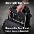 thumbnail image 3 of DURAMOXLQ 19-Inch Heavy-Duty Tool Backpack with Laptop Sleeve, Multi-Pocket Electrician Tool Bag, Black, 3 of 9