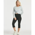 thumbnail image 5 of Real Essentials 4 Pack: Women's Dry-Fit Long-Sleeve Twist Front T-Shirt - Athletic Workout Yoga Tops (Available in Plus Size), 5 of 6