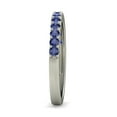 thumbnail image 5 of 1 Carat Blue Sapphire Wedding Ring Band in 10k White Gold, 5 of 5