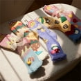 thumbnail image 6 of Milue Cartoon Socks Women Cute Colorful Fleece Warm Funny Socks Home Floor Sleeping, 6 of 21