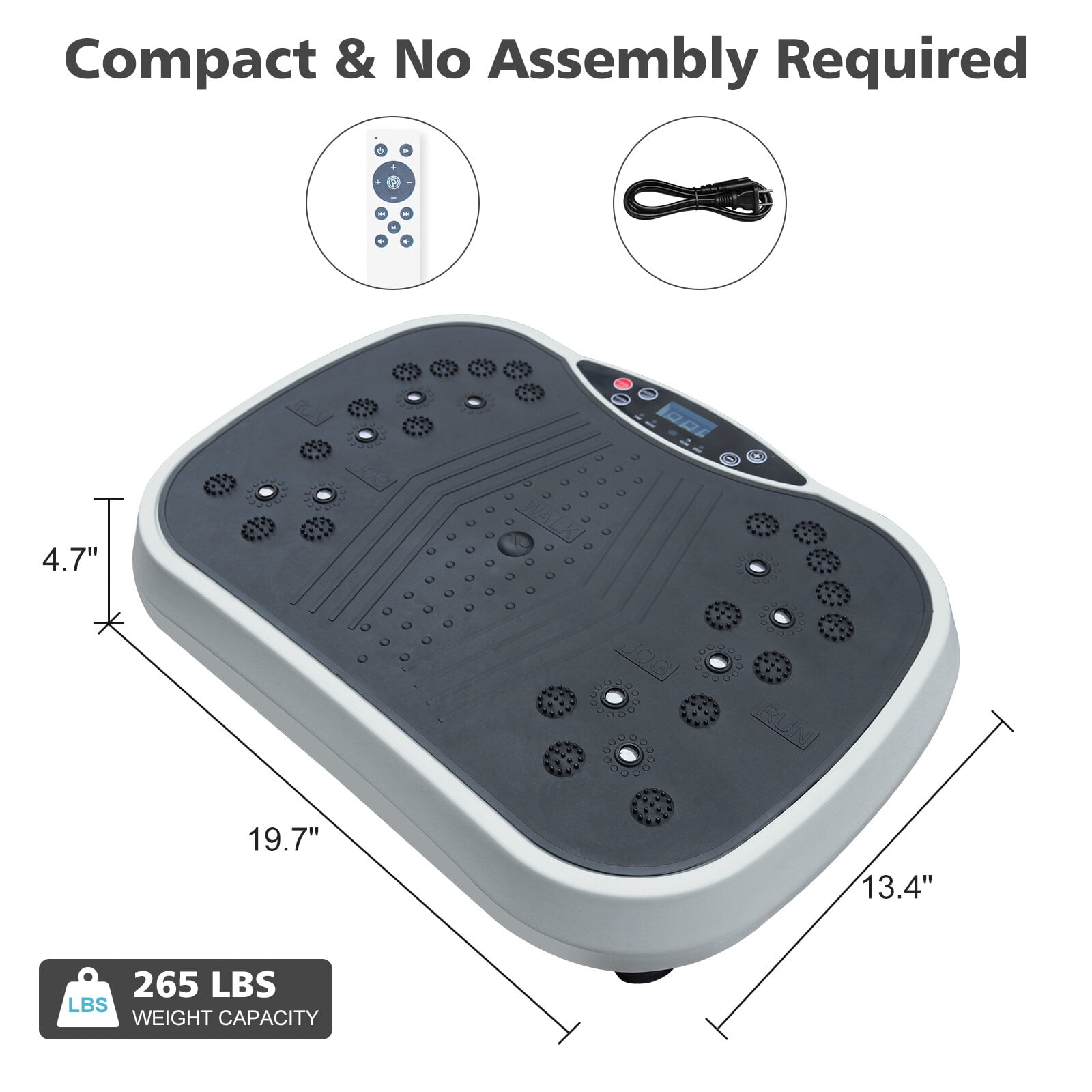Vibration Plate Vibration Plate Exercise Machine - Whole Body Workout Vibration Fitness Platform, Home Training Equipment for Weight Loss & Toning Grey,Whole Body Vibration Plate