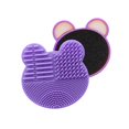 thumbnail image 1 of Esponja de eliminación de color de pinceles de sombra, elimina el color de rubor de sombra de los pinceles, cambia fácilmente al siguiente color, Caja Silicona Violeta Yuyangstore esponja limpiador de cepillo, 1 of 6