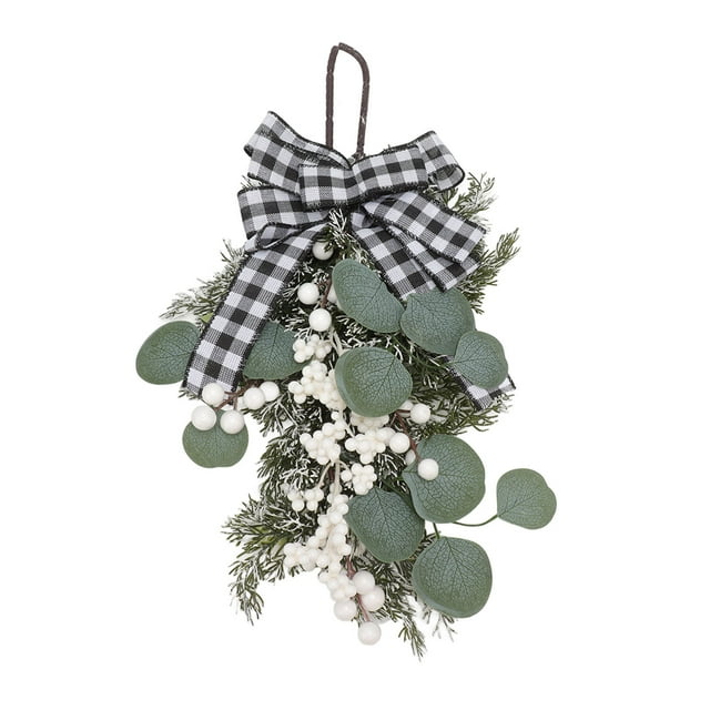 Colgante de corona de Navidad, corona de Navidad reutilizable para boda ANGGREK IJ3115