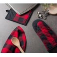 thumbnail image 6 of DII Modern Style Cotton Buffalo Check Potholder in Red (Set of 2), 6 of 8