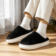 thumbnail image 4 of ssuyfkrb Womens Slippers,Slippers for Women Indoor,Slippers Women,Close Toe,Cozy,Non-slip,Black,36, 4 of 6