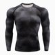 thumbnail image 1 of Jumpingount Deporte manga larga cuello transpirable Color sólido ropa deportiva ligera resistencia al desgaste Durable trotar montañismo Camisetas Profundo negro, 1 of 6