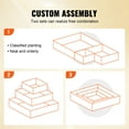 thumbnail image 5 of VEVOR Wooden Raised Garden Bed, 44.5x44.5x20.1" High End Natural Fir Wood Planter Box, 3 Tier Outdoor Flower Vegetable Herb Planting Boxes with Open Base, 5 of 9