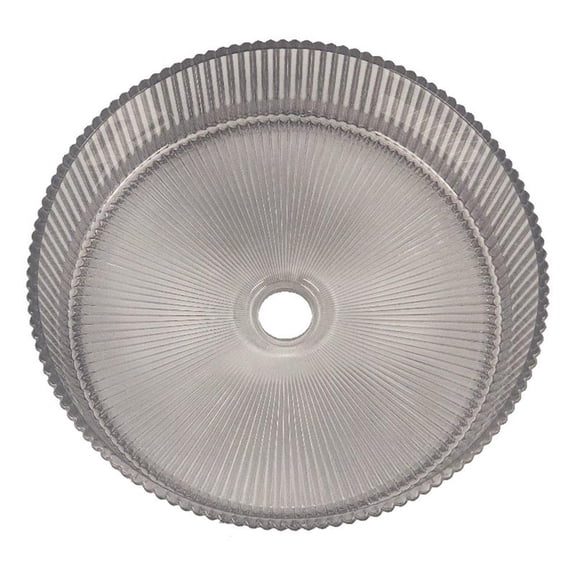 Cowrie 16" Circular Tempered Glass Vessel Bathroom Sink in Gray