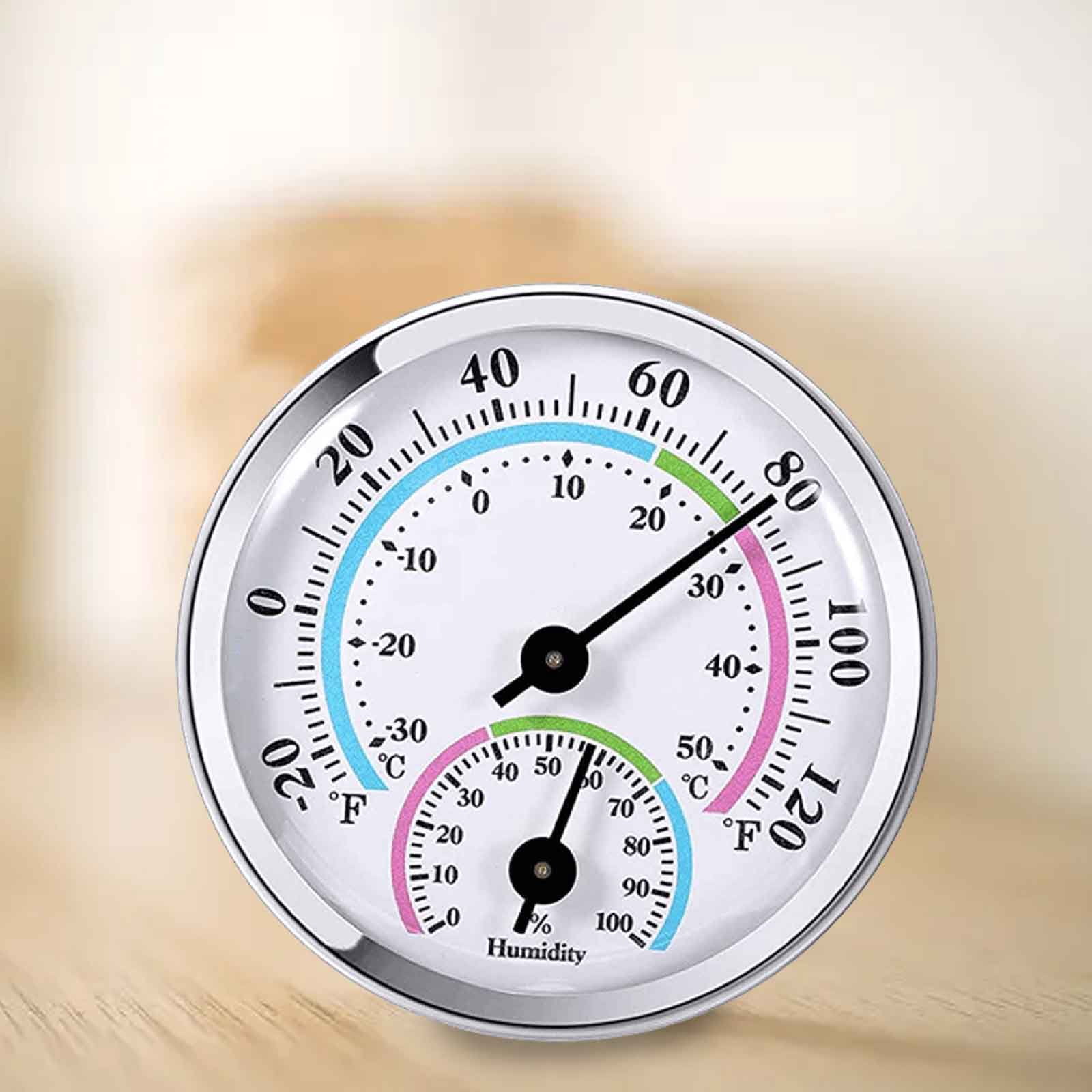3PCS Mini Indoor Temperature Hygrometer Analog, Temperature Humidity Gauge for Home, Room, Outdoor, Hygrometer Analog Hygrometer for Indoor And Outdoor Use 2inch