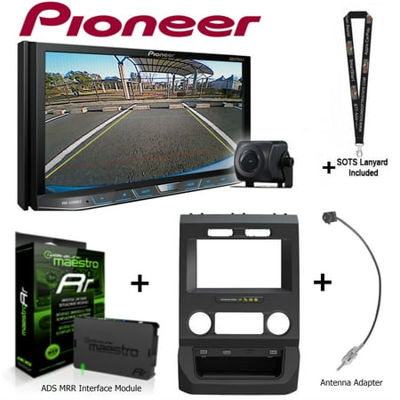 Pioneer AVH-4201NEX 7" Multimedia Receiver, iDatalink KIT-FTR1 Adapter for select Ford pickups, ADS-MRR and BAA22