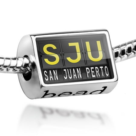 - Bead SJU Airport Code for San Juan Perto Charm Fits All European Bracelets