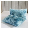 thumbnail image 4 of TiaGOC Tie Dye Printed Faux Fur Bedding Set Modern Abstract Shaggy Plush Duvet Cover with Pillow Sham, Ultra Soft Warm (, Tie Dye Turquoise), 4 of 8