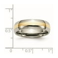 thumbnail image 2 of Titanium Engravable 14k Gold Inlay 6mm Polished Band Ring Size 10.5 Jewelry for Women, 2 of 2