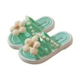 thumbnail image 2 of Children's Summer Fashion Bow Pearl Sandals Thick Bottom Middle Heel Roman Beach Shoes Children's Shoes Children Shoes, 2 of 6