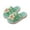 Mint Green-07, variant on Girls Soft Sole House Slippers Kids Open Toe Cozy Comfy Soft Home Shower Shoes 3D Flowers Cute Sweet Slippers