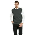 thumbnail image 2 of Toptie Men's Business Sweater Vest Cotton Jumper Top-Charcoal-S, 2 of 7
