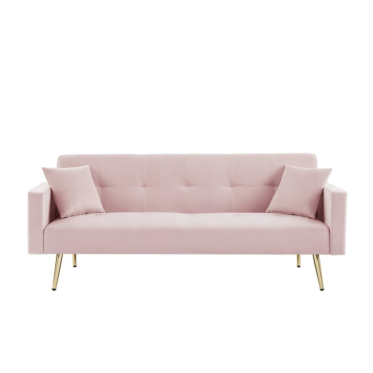 Pink Velvet Sofa Kamida Futon Bed