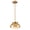 Gold, variant on Claxy Black Dome Semi Flush Mount Ceiling Light with Globe Milk Glass Shade