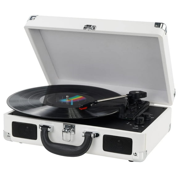 Reproductor de discos de vinilo BR, tocadiscos inalámbrico Bluetooth de 3 velocidades