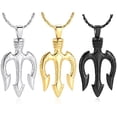 thumbnail image 5 of Poseidon Trident Pendant Urn Necklace for Ashes Stainless Steel Ancient Greece Amulet Keepsake Cremation Jewelry Memorial Gift for Men Women, 5 of 7